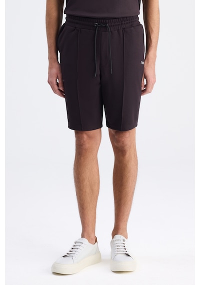 Twn Slim Fit Kahverengi Düz Örme Şort 6ec136172453m 201