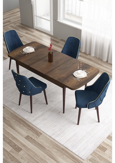 Canisa Tia Serisi 80x132 Açılabilir Mdf Mutfak Masası Takımı Barok Desen Masa 4 Lacivert Sandalye Masa Barok Ahşap Desen Sandalye Lacivert Canisa Tia Serisi 80x132 Açılabilir Mdf Mutfak Masası Takımı Barok Desen Masa 4 Lacivert Sandalye Masa Barok Ahşap Desen Sandalye Lacivert