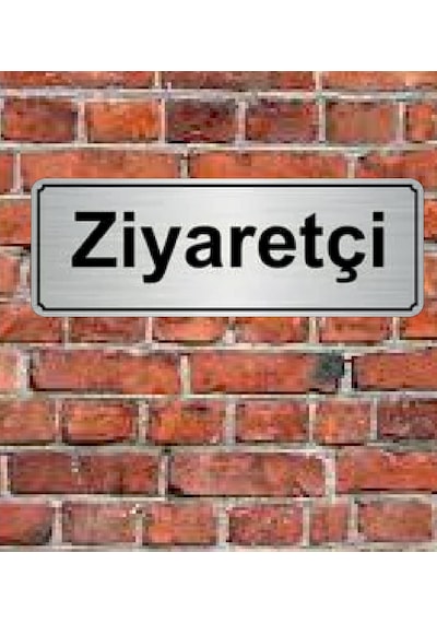 10X20 Cm Ziyaretçi Yazılı Metal Yönlendirme Levhası