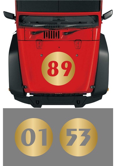 Kişiye Özel 2 Adet Numara Sticker - Motosiklet Araba Oto Karavan Cam Sticker - 00099 20x20 Cm