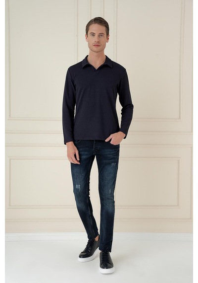Efor Ts 890 Slim Fit Lacivert Spor T-shirt Lacivert