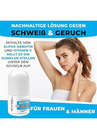 New Well Ter Önleyici Beyazlatıcı Roll-on 50 Ml, T995