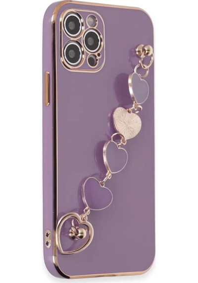 Newface Apple iPhone Uyumlu 12 Pro Kılıf Esila Silikon - Mor