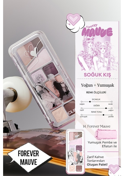 Clio Pro Eye Palette Air 14 Forever Mauve