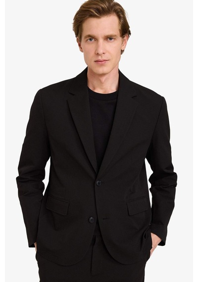 Defacto Modern Fıt Krinkıl Blazer Ceket F9819ax26spbk27 Siyah-bk27