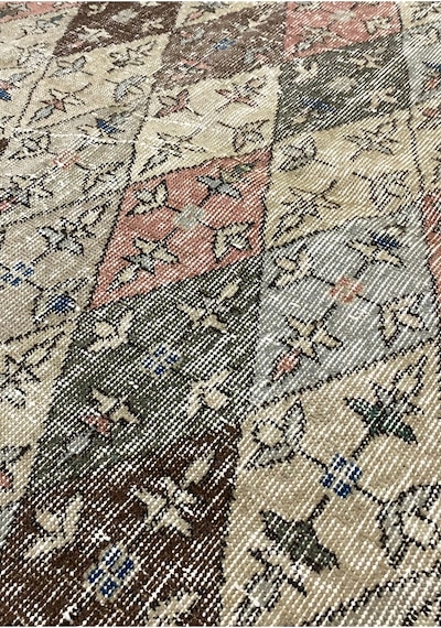 Bohem Stil Vintage Halı Özel Tasarım Anadolu Koleksiyonu Çok Renkli