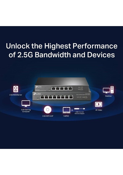 Tp-link Tl-sg108-m2 8 2,5 Gigabit Bağlantı Noktalı Ethernet Lan Anahtarı Tak Çalıştır, Metal Muhafaza, Qos, Igmp Gözetleme, 2.5g Nas İçin İdeal, Sunucu, Oyun Bilgisayarı, Wifi 6 Ap, 4k Video Siyah Tp-link Tl-sg108-m2 8 2,5 Gigabit Bağlantı Noktalı Ethernet Lan Anahtarı Tak Çalıştır, Metal Muhafaza, Qos, Igmp Gözetleme, 2.5g Nas İçin İdeal, Sunucu, Oyun Bilgisayarı, Wifi 6 Ap, 4k Video Siyah