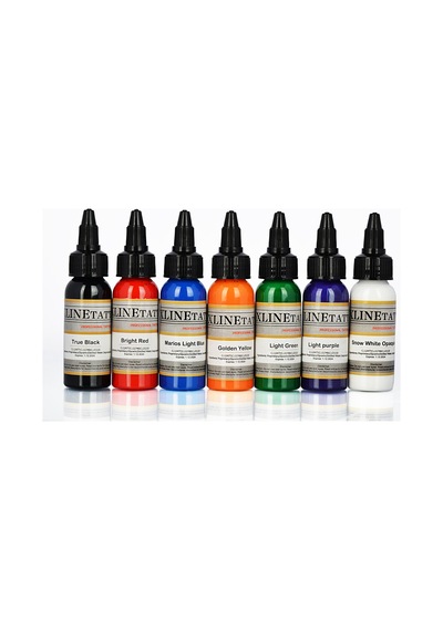 7 Adet 1 Oz Xlinetattoo Dövme Boyası Seti - 7 X 30Ml Dövme M