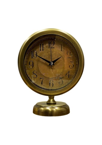 Tr Retro Eskitme 25 X 20 Cm Metal Şık Masa Saati Genel