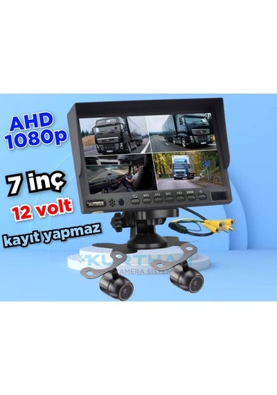 7 İnç Kayıtsız Ekran 2 Adet Ahd 1080p Kamera Seti 12 Volt
