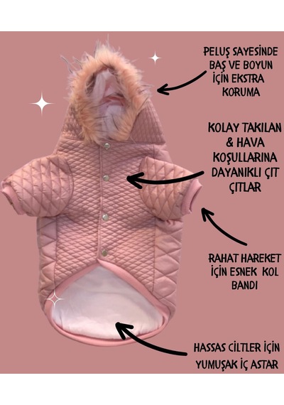 Kamuflaj Comfy Köpek Montu, Köpek Ceketi, Köpek Dış Giyim
