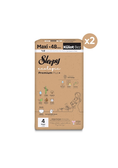 Sleepy Ecologic Premium Plus Süper Paket Külot Bez 4 Numara Maxi 96 Adet