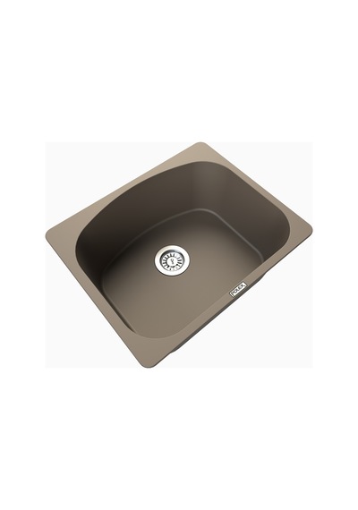 Polex Cristalüx Granit Evye P-OL60 Toprak Tezgah Altı Ve Tezgah Üstü Kare Mutfak Evyesi 60x49.5 CM