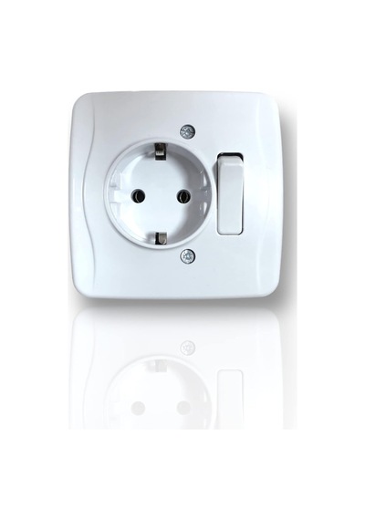 Tek-iş 524335 Priz Anahtarlı, Beyaz Diğer
