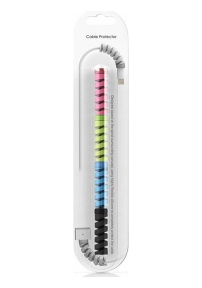 Telefon Şarj Kablo Koruyucu Silikon Spiral Usb Koruyucu 4lü Paket