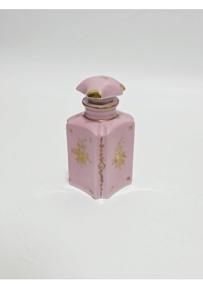 Couleuvre Limoges Çiçek Desenli Porselen Parfüm Şişesi 14x7x7cm