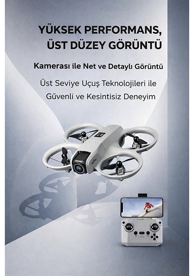 Mini Drone - Çift Kameralı Wifi Fpv Canlı Görüntü Aktarımlı Engel Tanımayan Led Işıklı Akıllı Drone