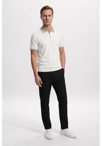 D'S Damat Ds Damat Comfort Fit Siyah Keten Karışımlı Chino Pantolon 6hc03ort01350 001