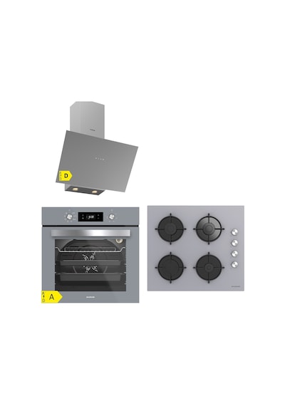 Silverline BO6504S01 - CS5349S01 - 3481 Flam Gri Ankastre Set
