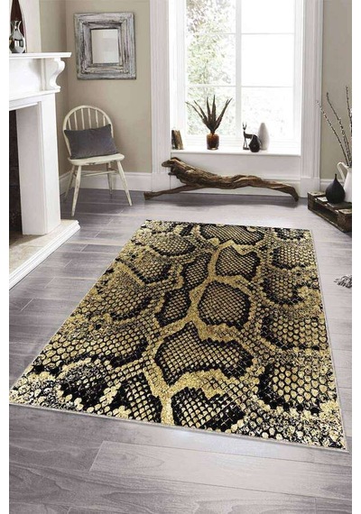 Gold Crocodile Kaymaz Taban Makinede Yıkanabilir Halı Rv233n11