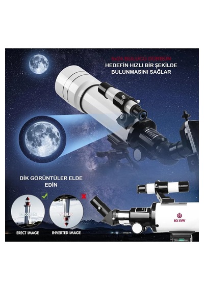 Umotech Profesyonel 333x Astronomik Gökyüzü Ay Doğa Teleskobu