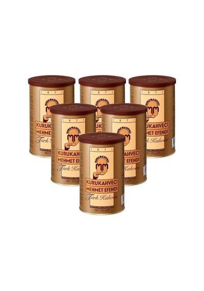 Kurukahveci Mehmet Efendi Türk Kahvesi 250 G Teneke Ambalaj X 6 Adet