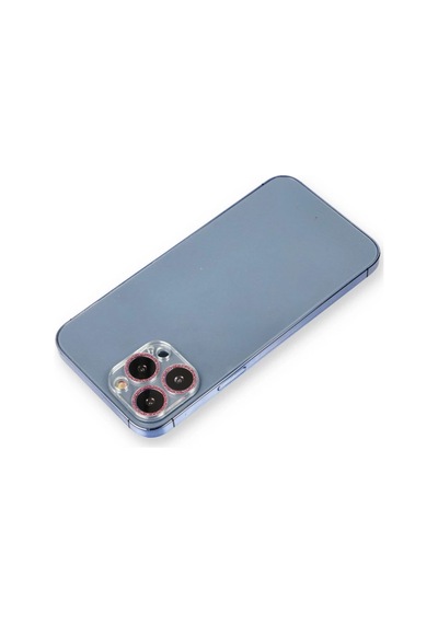 Apple İphone 12 Pro Max Shine Kamera Lens Koruma Cam - Pembe -