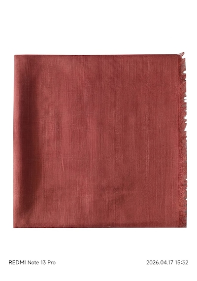 Özense Çift Flamlı Pamuklu Terletmeyen 4 Mevsim Kullanılabilir 100x100 Cm Eşarp Kiremit