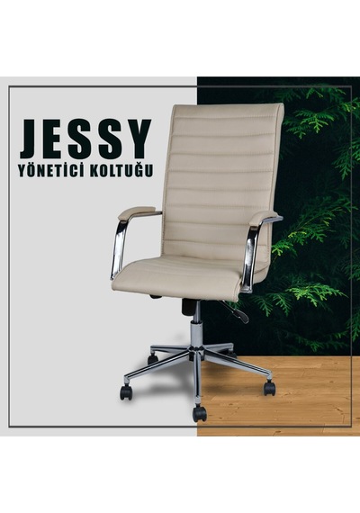 Jessy Makam Koltuğu Yönetici Koltuğu Krem