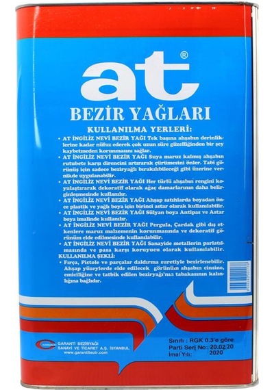 At Ingiliz Nevi Ince Bezir Yağı 17 Kg Ahşap Koruyucu