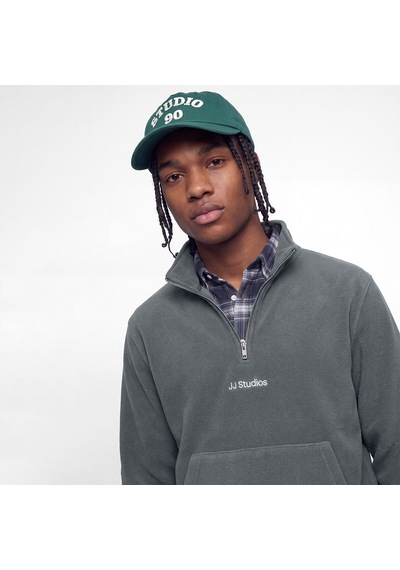 Jack & Jones Jack&jones Polar Soho Fleece Erkek Gri Dik Yaka Sweatshirt