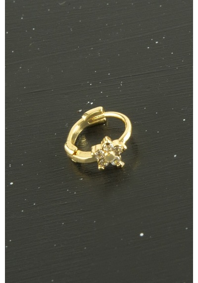 Çiçek Lüks Çelik Kulak Burun Piercing 1 Adet Çok Renkli