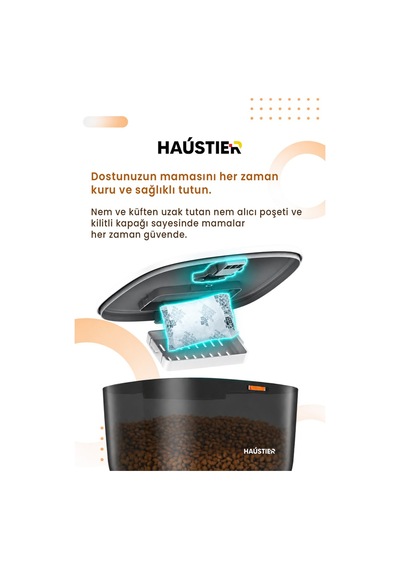 Qq029 Kameralı 1080p Gece Görüş, Akıllı Otomatik Kedi Mama Kabı, 2.4ghz/5ghz, 4lt, Metal Kase