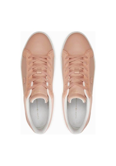 Platform Court Logolu Sneaker Pembe