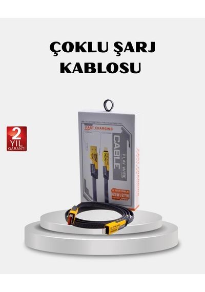 Mey Najmaddin Usb-c Usb-a 4 Ü 1 Arada Örgülü Kablo 65w Hızlı Şarj Metal Uç Dayanıklı Najmaddin Belirtilmemiş