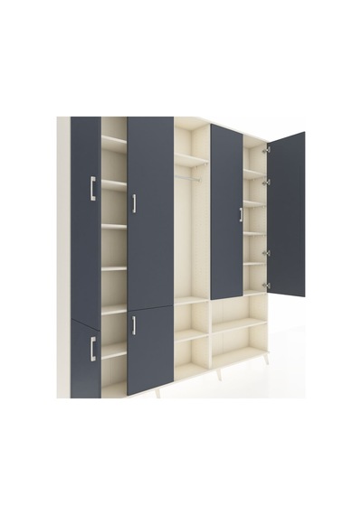 Arges Dolap 15 Raflı 5 Kapaklı Tek Askılı 220x30x243 Aytaşı-antrasit/aytaşı Antrasıt/aytası Arges Dolap 15 Raflı 5 Kapaklı Tek Askılı 220x30x243 Aytaşı-antrasit/aytaşı Antrasıt/aytası