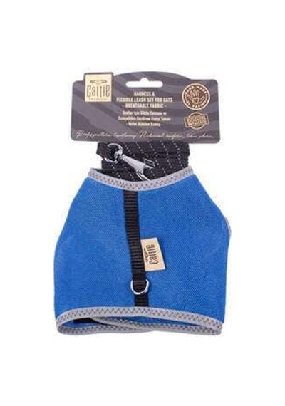 Havalı Dokuma Kedi Ve Gezdirme Tasması Medium Royal Mavi 1x25-35 Cm