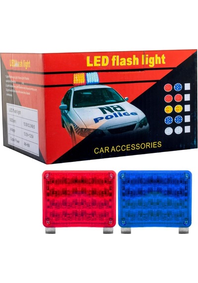 Panjur Arası Modlu 40 Ledli Çakar Lamba Kırmızı Mavi