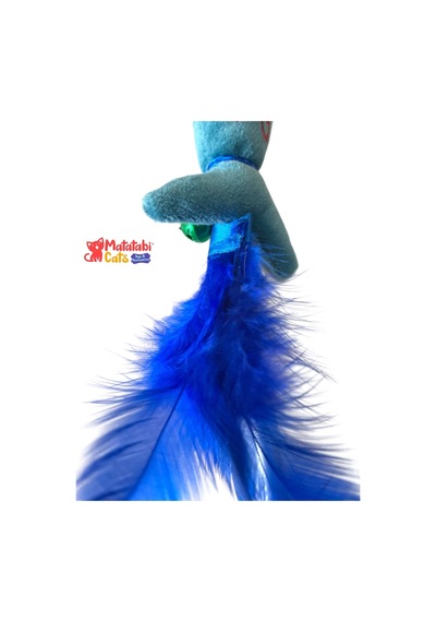Matatabi Cats Jr.fish Sesli, Tüylü Peluş Kedi Oltası 50 Cm Kedi Oyuncağı Kedi Nanesi/otu İçermez Al.saplı