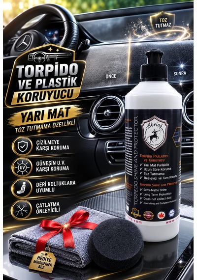 Torpido Parlatıcı Ve Koruyucu Pro 500ml + Bez Ve Sünger Hediye 1 adet
