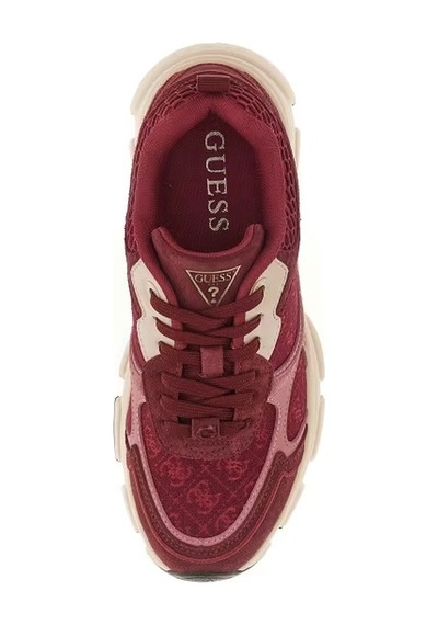 Guess Indye Kadın Deri Karışımlı Sneaker Ayakkabı Fltıd2fab12 Bordo