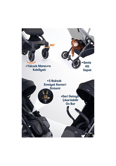 Prego Lotus Pro Kabin Boy Travel Bebek Arabası -tek Elle Katlanır-hafif -uv Tenteli -yağmurluk-örtü-kılıf