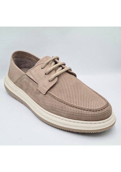 Greyder 64695 Vizon Nubuk Deri Erkek Casual Comfort Ayakkabı Vizon