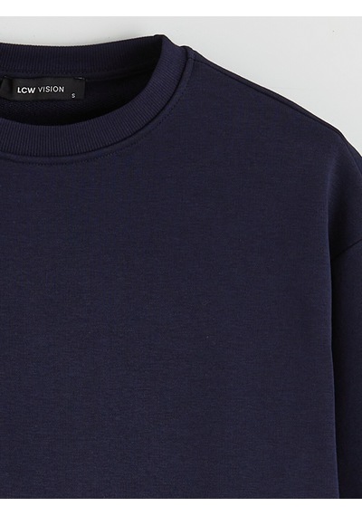 Lcw Vision Lacivert Bisiklet Yaka Kadın Sweatshirt
