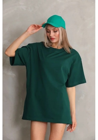Valensdesign Regular Fit Tişört Bisiklet Yaka Yazlık Kısa Kol Basıc T-shirt - Yeşil