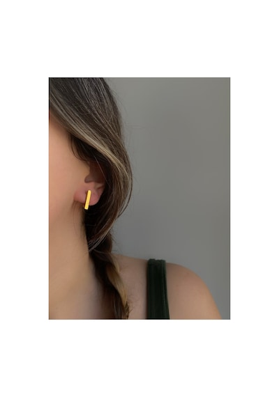 Çelik Gold Üçgen Form Belmo Küpe 1,5 Cm -kararma Yapmaz- Altın