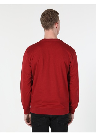 Colin's Regular Fit Baskılı Kırmızı Erkek Sweatshirt CL1060123_Q1.V2_RED Kırmızı