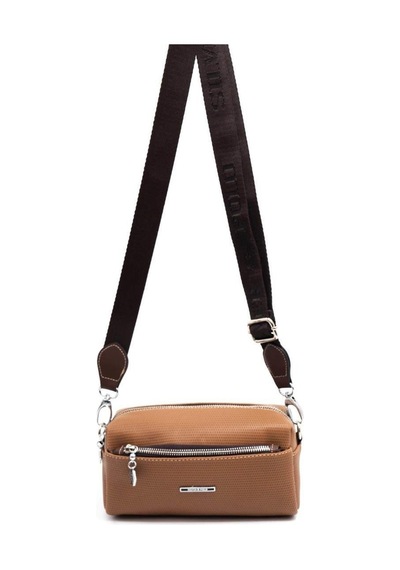 Silver Polo Sp1142 Kadın Çapraz Çanta Petek Karamel-kahve