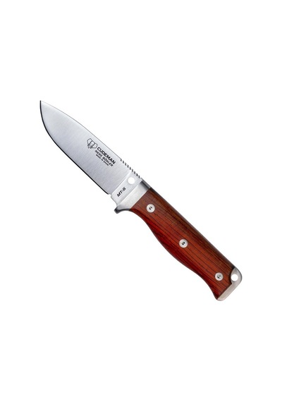 Cudeman 120-k Mt-5 Cocobolo Ağacı Saplı Deri Kılıflı Kamp Bıçak Kahverengi