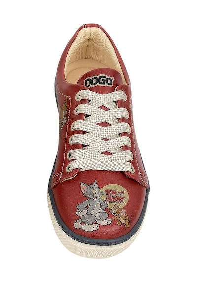 Kadın Vegan Deri Turuncu Sneakers - Warner Bros Tom Ve Jerry Tasarım Çok Renkli